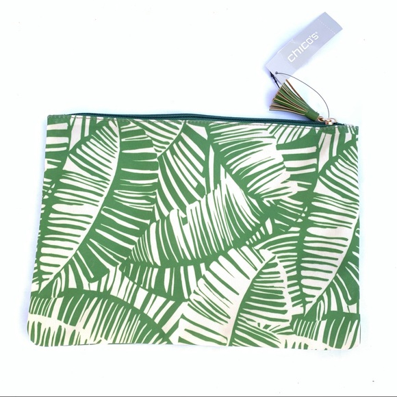 Chico’s Palm Tree Travel Toiletry Bag - Picture 4 of 6